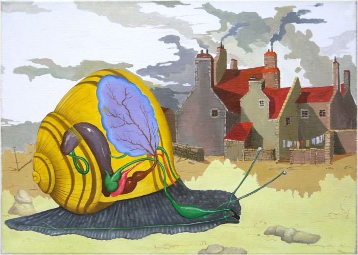 Snail, oil on canvas, 50x70cm, 2007